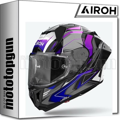 AIROH FULL FACE MOTORCYCLE HELMET GP800 GP8MU18 MUST GLOSS BLUE M