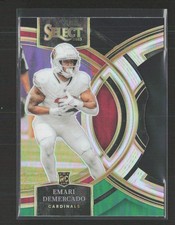 2023 Panini Select #160 Emari Demercado Black and Green Prizms Die Cuts RC