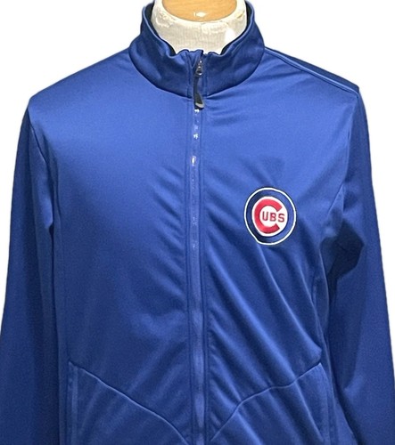 Antigua Mens Jacket Coat MLB Chicago Cubs MLB Blue Full Zip Size Large Blue - Picture 2 of 9