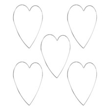 5Pcs 8 " Heart Dream Catcher for Macrame Rings Silver Garland Flowers