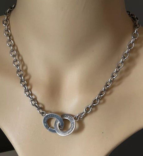 925 Silber schwere Kette Diamant Anhänger / Halskette heiße Diamanten 33,24 g - Bild 1 von 8