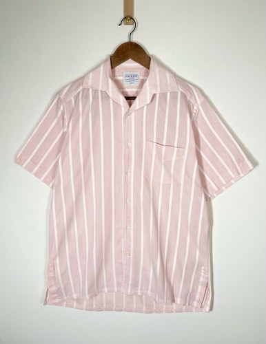 Hackett, HACKETT LONDON Camicia Vintage Manica Corta | Bianco Rosa Righe Verticali | Medium