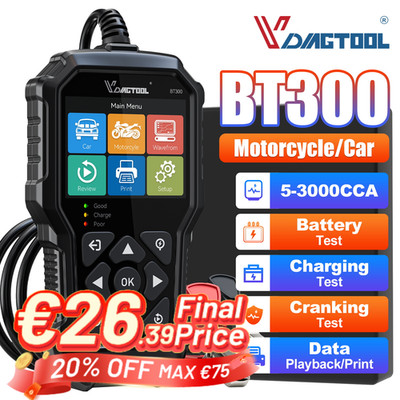 2026 VDIAGTOOL B6V 12V T300 Profi Auto Batterietester Testgerät Prüfer 5-3000CCA