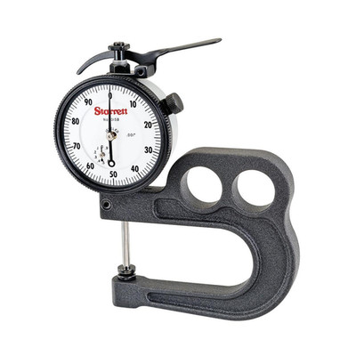 Portable Dial Thickness Gage for Accurate Size Reading with Chrome Plated Case -