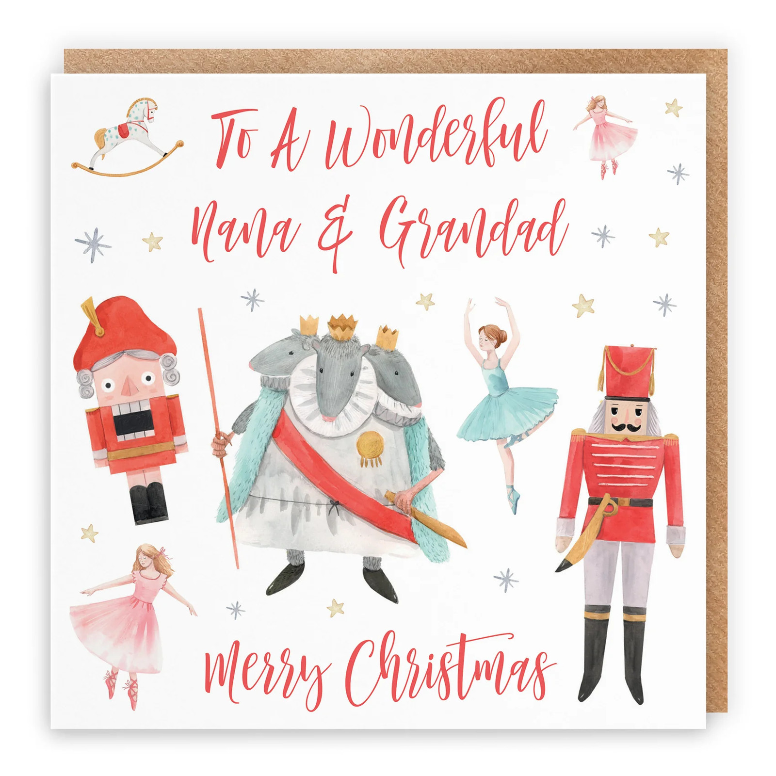 Nana And Grandad Nutcracker Christmas Card
