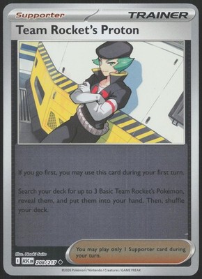 Team Rocket's Proton 208/217 Uncommon Ascended Heroes Pokemon Reverse Holo NM