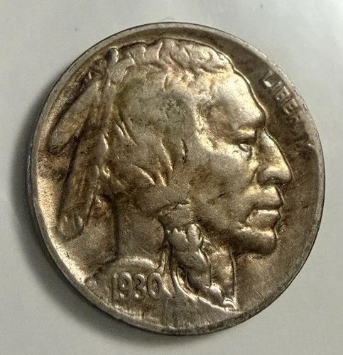 1930 buffalo nickel Toned Full Bold Date As Pictured # BN 1930 TFBD