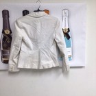 Theory White Striped Blazer Jacket Button Collared Pockets Lined Short Women's 6 — photo 8