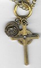 Saint Anthony Brass Cross & Pendant Necklace (A) — photo 2
