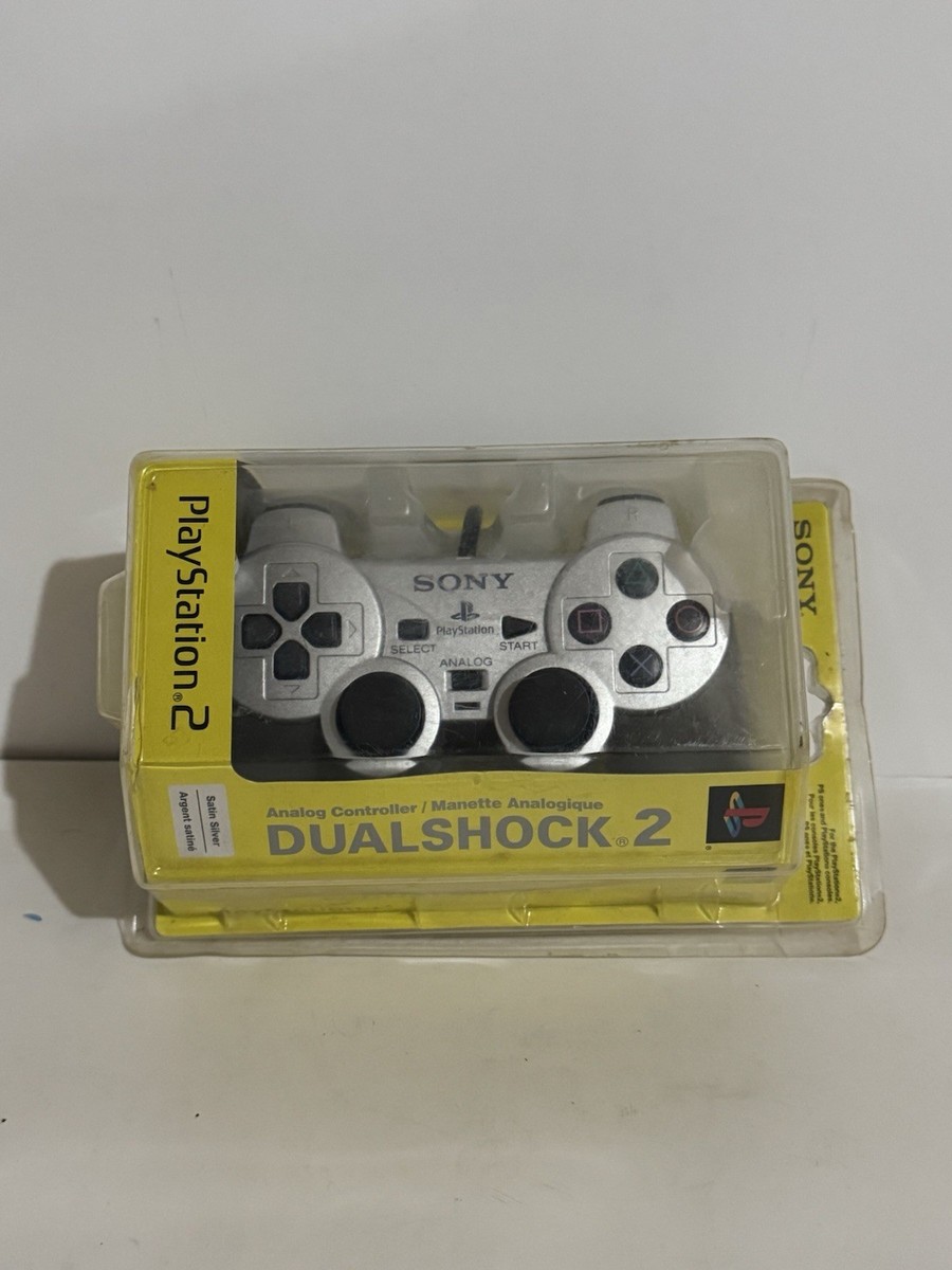 Sony PlayStation 2 PS2 Dualshock 2 Silver Controller Satin