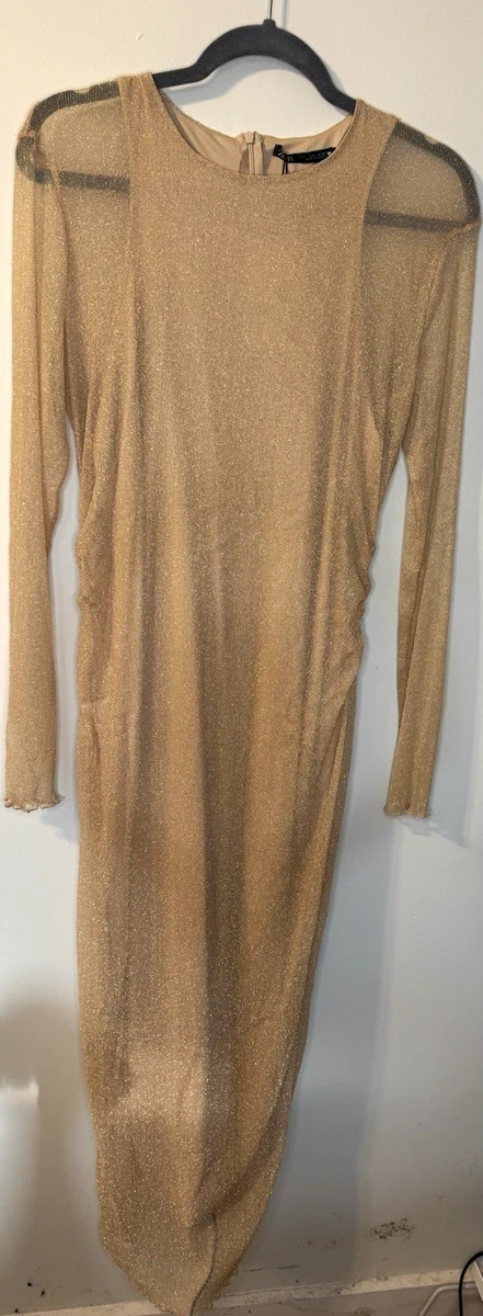 zara gold shirt dress Dresses for Women for sale #black