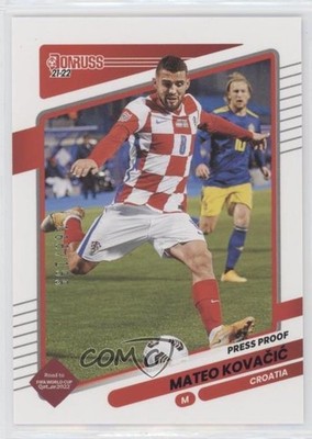 2021 Panini Donruss Road to Qatar Press Proof Purple /199 Mateo Kovacic #39 fm0