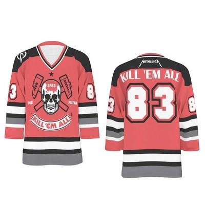 Me.t.a.l.l.i.c.a Unisex V-neck Hockey Jersey US2097