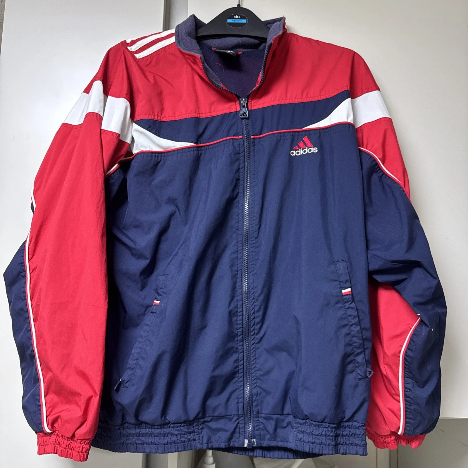 Adidas Mens Vintage 00s Windbreaker Jacket Size 40/42