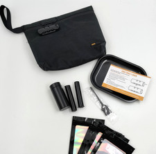 NEW Smell Proof Bag with Combination Lock, 10'' x 9'' Odor Containing with Acc..