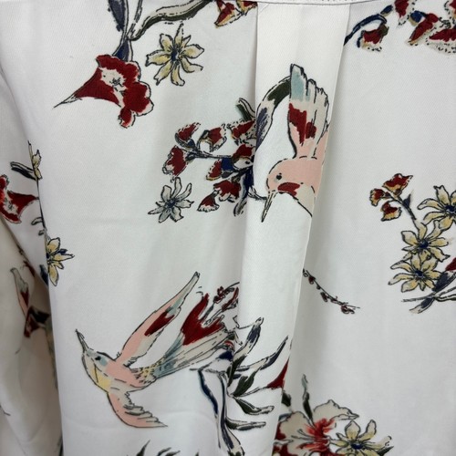 Haut (blouse) H&M Noir Avec Motif Cygnes Blancs - Taille 2, Viscose, Neuf Sans étiquette