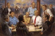 The Republican Club - US Presidents Canvas Open Edition by Andy Thomas, 12x18