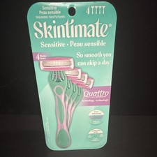 Skintimate Quattro for Women Sensitive Disposable Razors 4 Pack Moisturizing