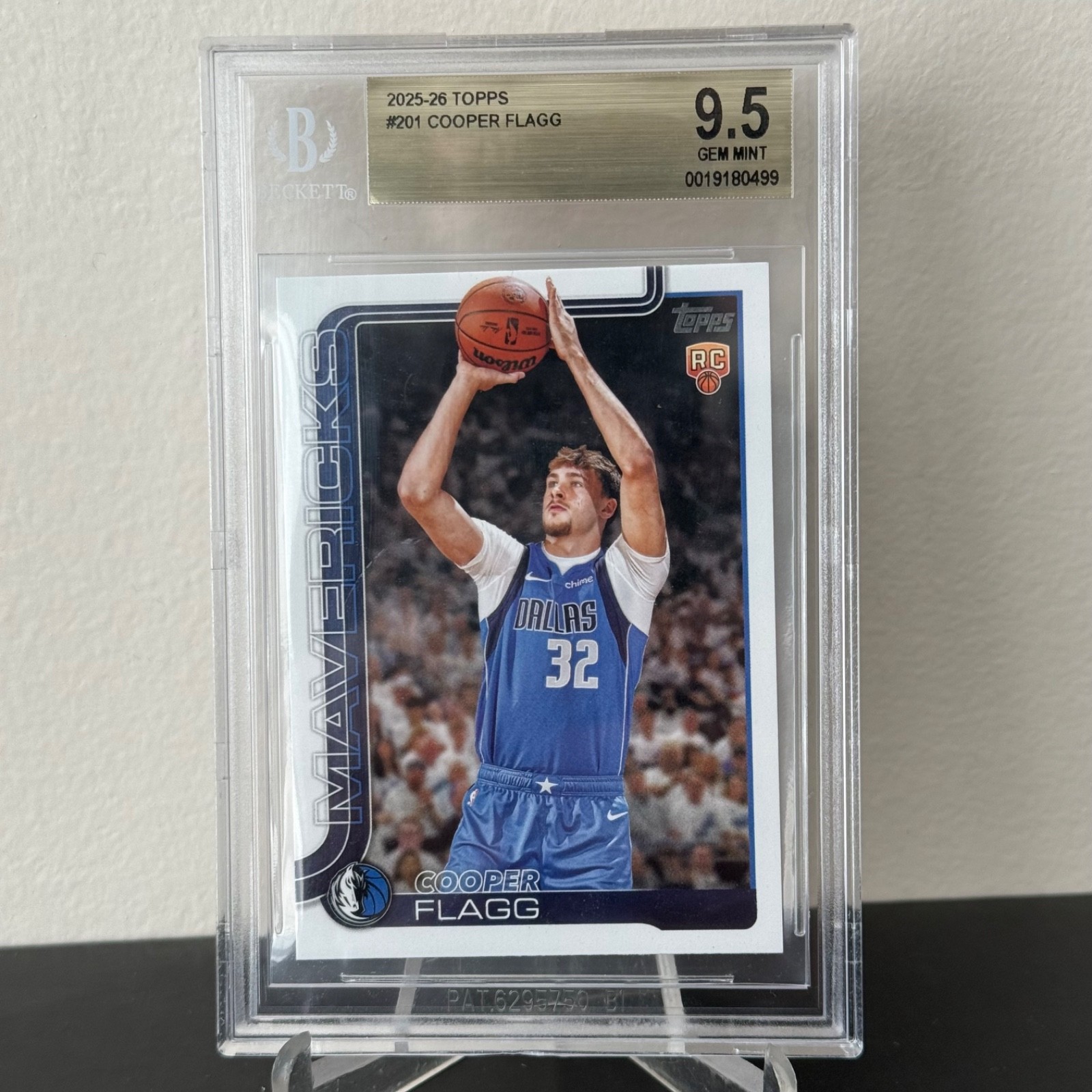 GEM MINT Cooper Flagg RC # 201 - 2025-26 Topps Flagship ROOKIE BGS 9.5  🏀 🔥