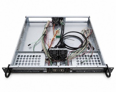 1U Rackmount Server Case for Dual Micro-ITX mITX Motherboards, 2x