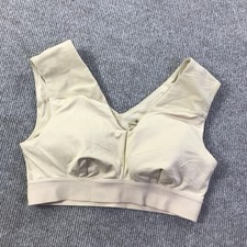 Tommie Copper Sports Bra Womens Small Beige Shoulder Support Activewear Gym Yoga