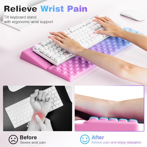 Ospelelf Ergonomic Keyboard Wrist Rest Pad Comfortable Keyboard Stand Riser H... - 第 2/6 張圖片
