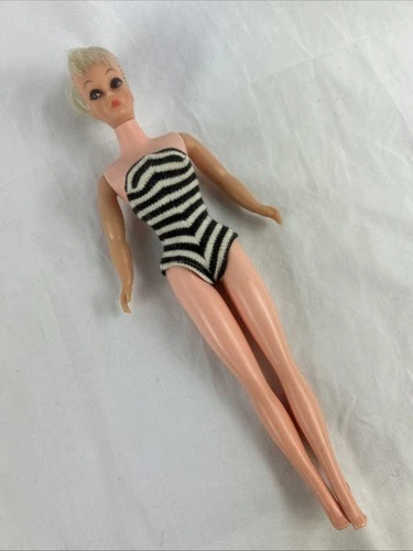 Original 1959 Barbie With Black And White Swimsuit