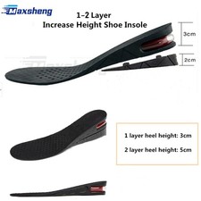 Increase Insole 1 - 2 Layer Height Heel Lift Shoe Air Cushion Pad Taller Unisex