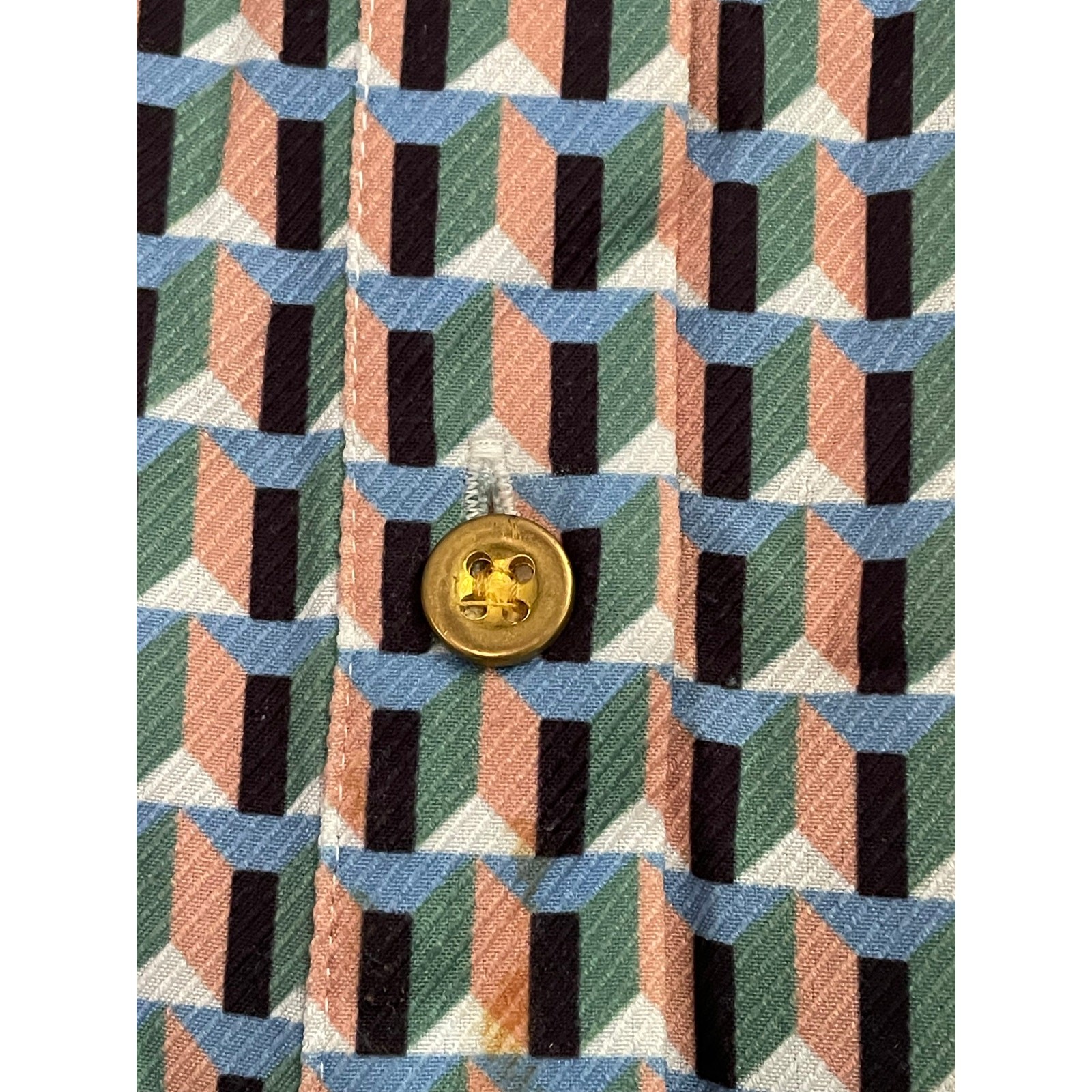 Neiman Marcus Geometric Patterned Button Down Dre… - image 12