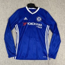 Chelsea FC Football Club Fabregas 2016-2017 Home Soccer Jersey Small LS Flaw