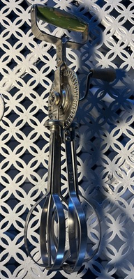 #ad Blue Whirl Stainless Steel Handheld Mixer with Ergonomic Handle Green $15.07