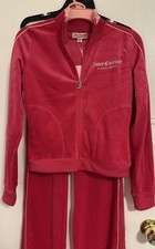 NWT Juicy Couture Velour Vixen Pink Track Suit sweatsuit women  s size SMALL