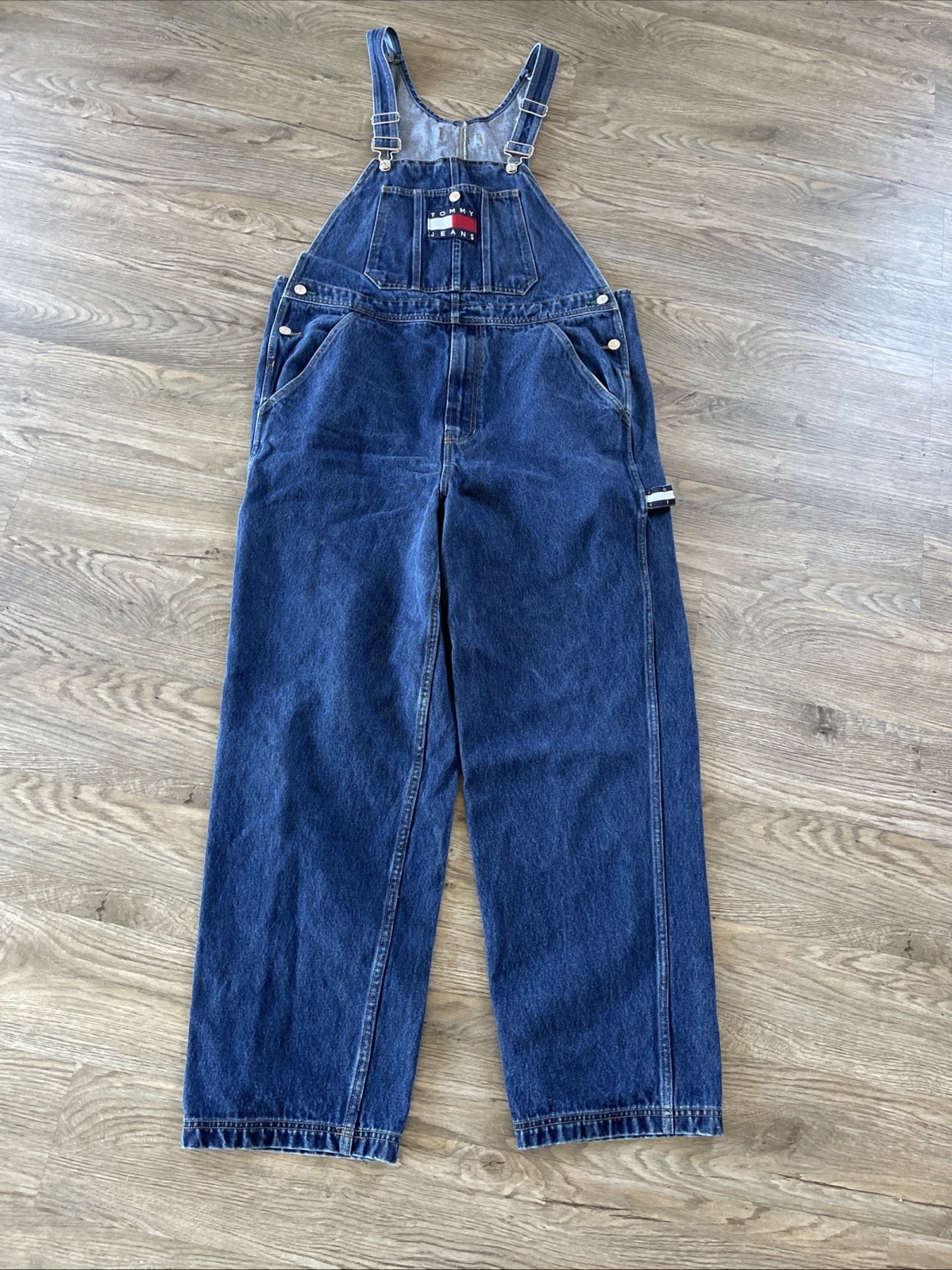 Vintage Tommy Hilfiger, Blue Jeans, Overalls Size Large