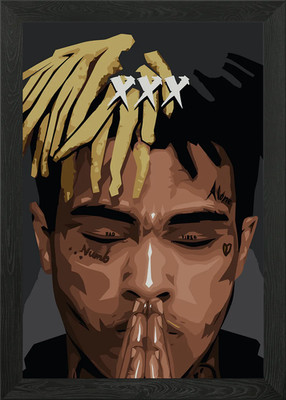 XXX Tentacion Rapper Musik gerahmtes Wandbild Poster Leinwanddruck Bild
