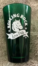 Rolling Rock Extra Pale Beer DARK EMERALD Green Pint Glass