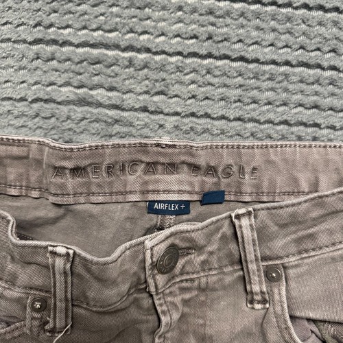 American Eagle AirFlex Plus Gray Jeans Mens Size 32x34 Stretch Slim Fit Casual - Picture 5 of 10