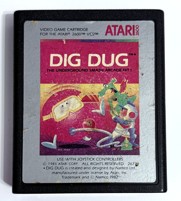 DIG DUG * ATARI 2600 + 7800 * NUR WAGEN * GETESTET & FUNKTIONSFÄHIG *
