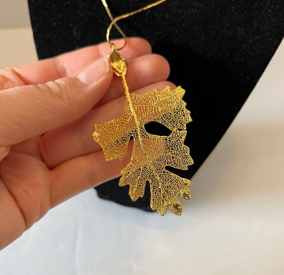 Vintage Natures Jewelry 24K Gold Dipped Genuine L… - image 3