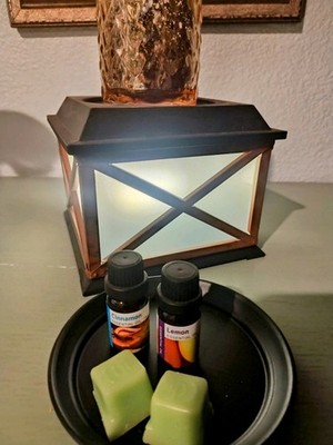 2 Pack Mindful Design  Rustic Modern Candle Wax Melt Warmer for Scented Wax