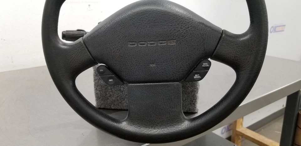 1993 DODGE W350 PICKUP STEERING COLUMN WITH WHEEL KEY BLACK FLOOR SHIFT TILT Foto 4 de 4