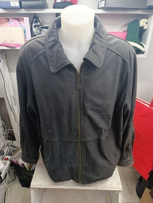 ANGELO LITRICO Herren Leder Jacke Mantel Farbe Grau Größe 56 Cod.AT71