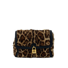 Authentic Dolce & Gabbana A Grade Brown Leopard Print Lock Bag 99% New