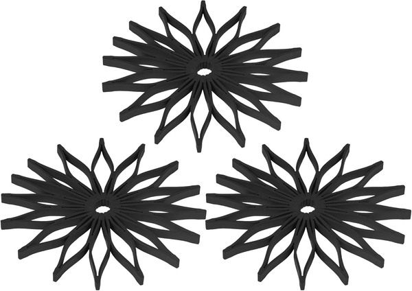 3Er Set Silikon Topfuntersetzer Stern, HitzebestäNdig, Faltbarer Untersetzer In-image
