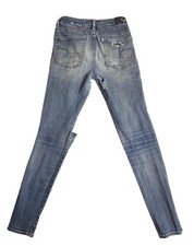 American Eagle Hi Rise Jegging Jeans Womens 4 Medium Wash Distressed Denim