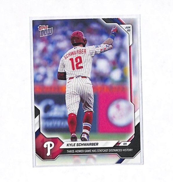2026 Topps Now #358 Kyle Schwarber 3 Home Run Game Card Phillies