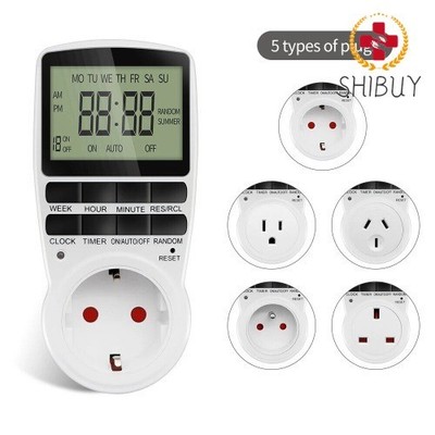 Digital Timer Switch Programmable Electronic Timing Socket Appliance Control