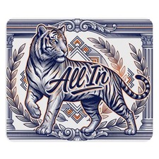 All In Tiger Mousepad Vintage Banknote Style Illustration Non-Slip Rubber