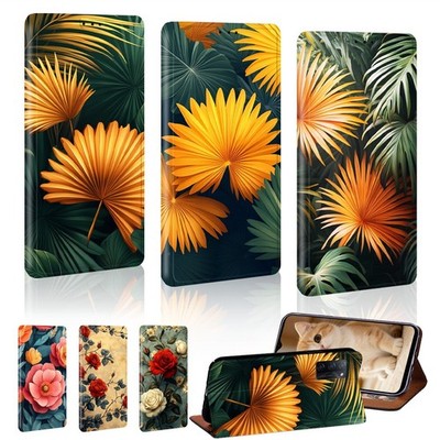 Lederhülle exotisches Blattmuster für Oppo A5/A54S/A55/X3/X5/A74/A93 5G