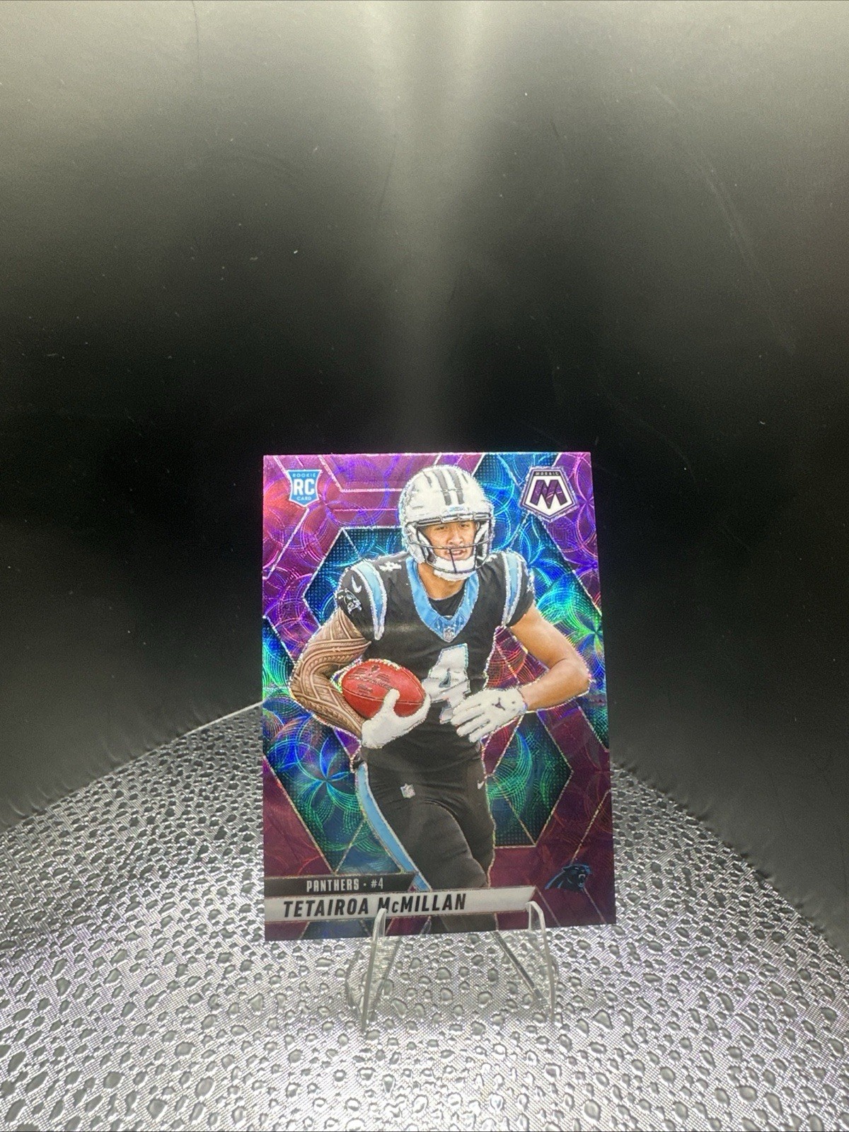 2025 Panini Mosaic Purple Scope TETAIROA McMILLAN Panthers RC Rookie # 309