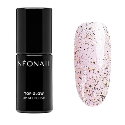 5903657884656 NeoNail Top Glow top hybrydowy Gold Flakes 7.2ml (P1) 